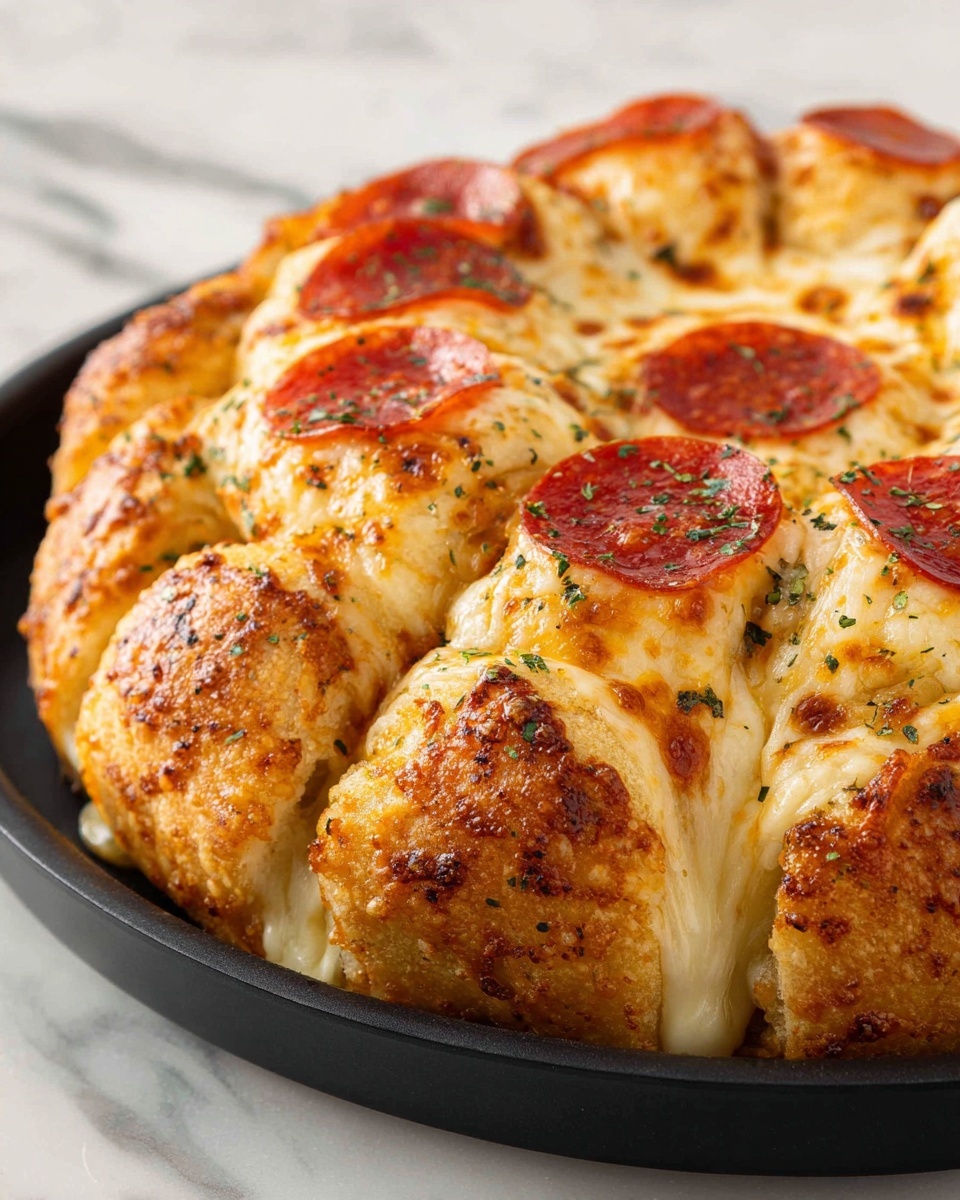 Pepperoni Pizza Monkey Bread Recipe - Recipe Image
