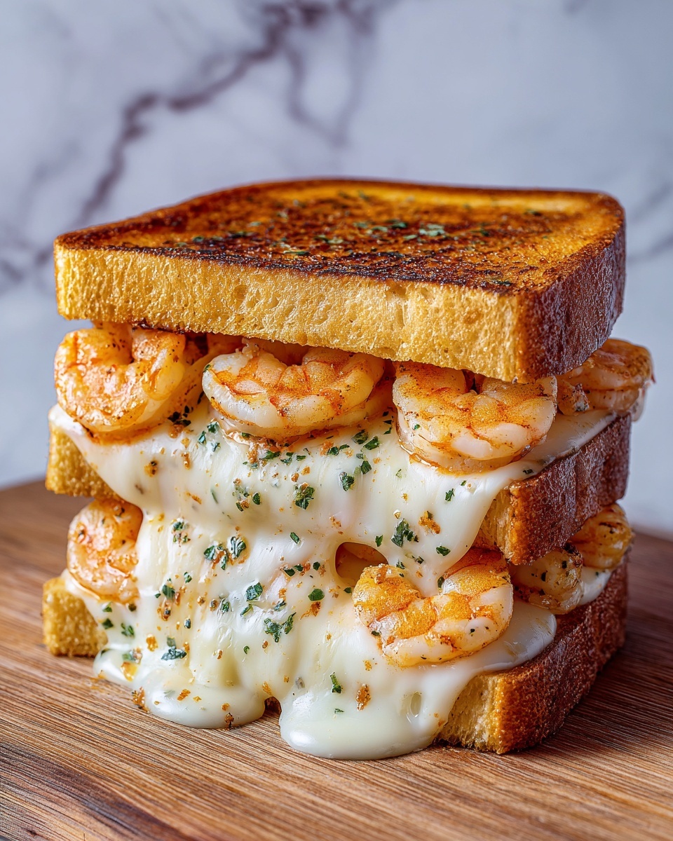 Ultimate Shrimp and Cheese Toast with Garlic Bread Recipe - Recipe Image