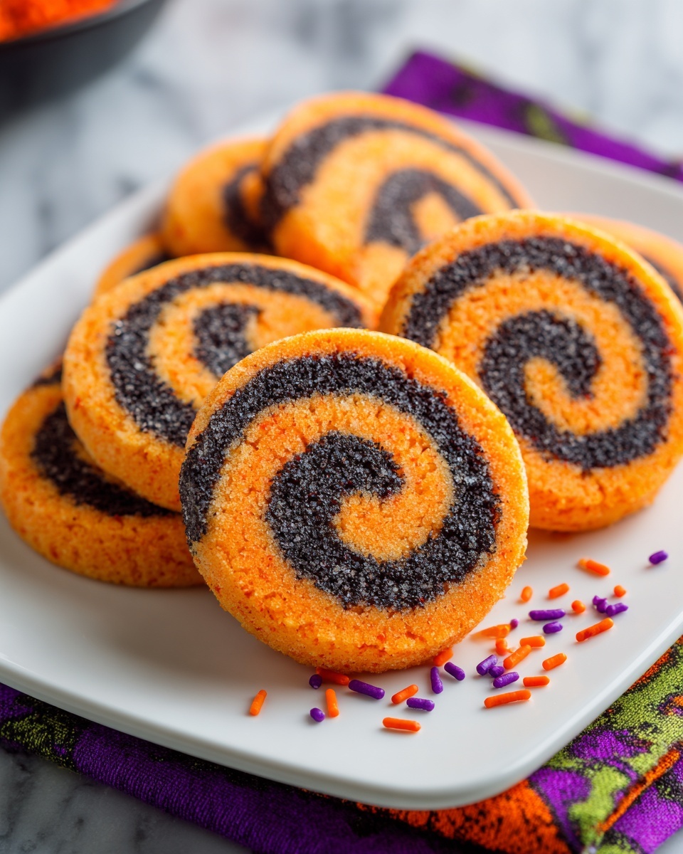 Halloween Pinwheel Cookies Recipe - Recipe Image