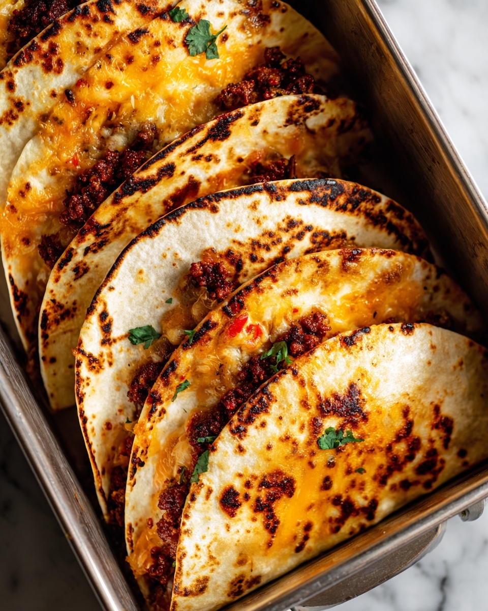 Loaded Cheesy Pocket Tacos Recipe - Recipe Image