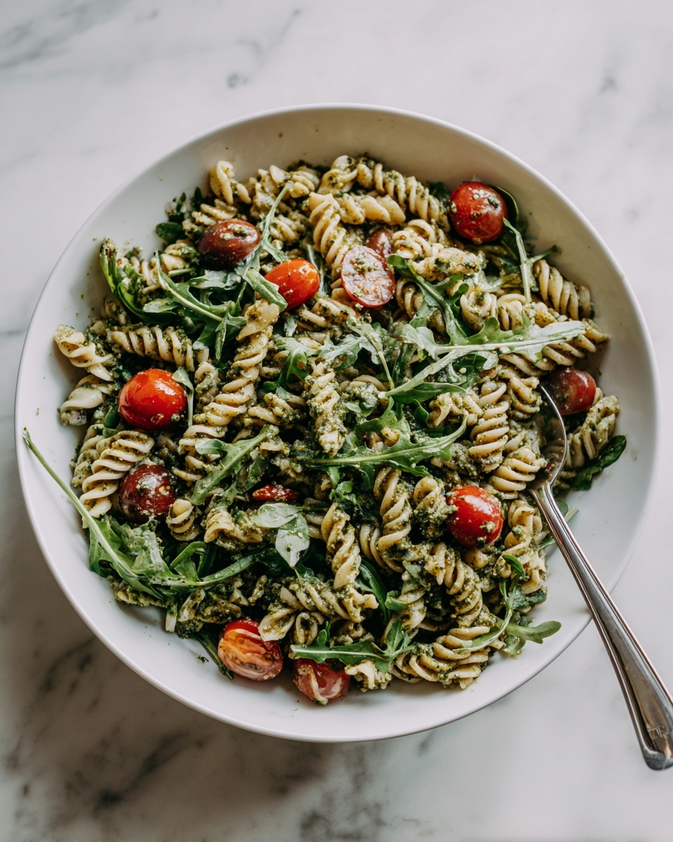 Holiday Pesto Pasta Salad Recipe - Recipe Image